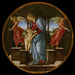 Virgen y niño con dos ángeles - Sandro Botticelli — presentado en un interior