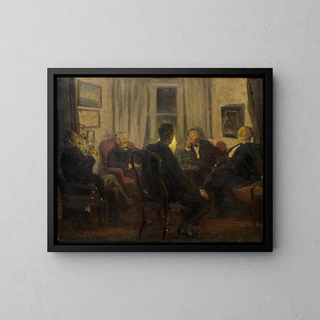 Among the Artists - Viggo Johansen — framed artwork on a wall