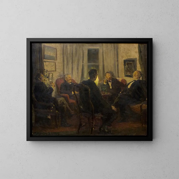 Entre los artistas - Viggo Johansen — cuadro enmarcado en la pared