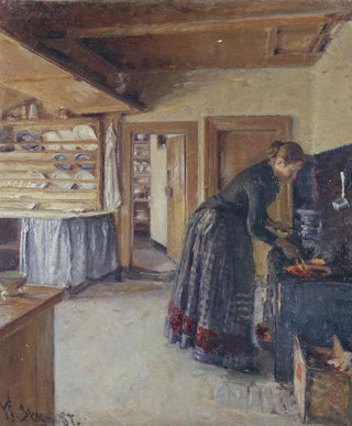 Viggo Johansen - Kitchen with the artists Wife.webp