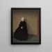 A Old Woman - Vilhelm Hammershøi — framed artwork on a wall
