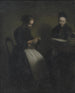 de la velada en el salón La madre y la esposa del artista - Vilhelm Hammershøi — vista de la obra