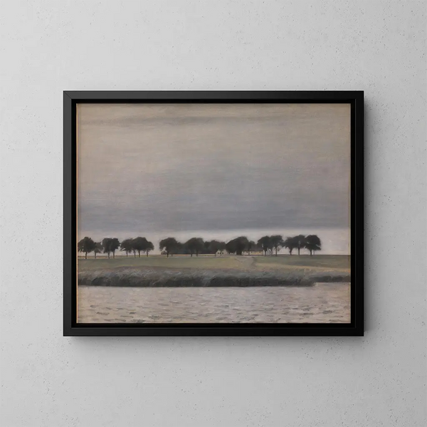 Study for Solregn Gentofte S - Vilhelm Hammershøi — framed artwork on a wall