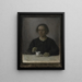 Ida Hammershøi, la mujer del artista con una taza de té - Vilhelm Hammershøi — cuadro enmarcado en la pared