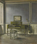 interior de la sala de música: Strandgade 30 - Vilhelm Hammershøi — vista de la obra
