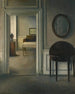 interior con un espejo - Vilhelm Hammershøi — vista de la obra