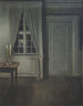 interior con dos velas - Vilhelm Hammershøi — vista de la obra