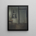 interior con dos velas - Vilhelm Hammershøi — cuadro enmarcado en la pared