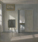 interior con caballete: Bredgade 25 - Vilhelm Hammershøi — vista de la obra