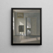 interior con caballete: Bredgade 25 - Vilhelm Hammershøi — cuadro enmarcado en la pared