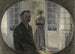 interior con el artista y su esposa - Vilhelm Hammershøi — vista de la obra