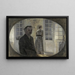 interior con el artista y su esposa - Vilhelm Hammershøi — cuadro enmarcado en la pared