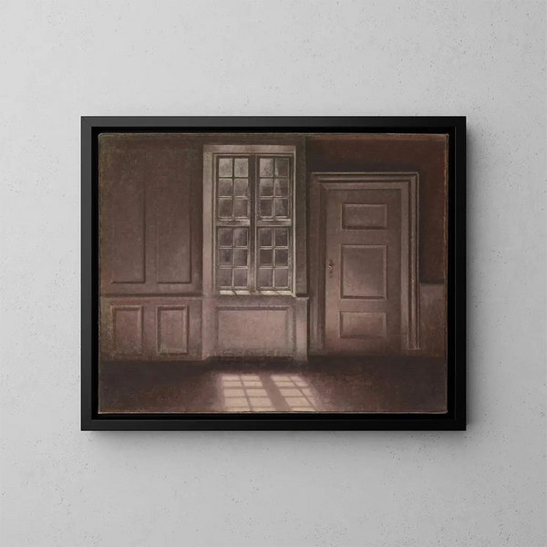la luz de la luna Strandgade 30 - Vilhelm Hammershøi — cuadro enmarcado en la pared