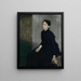Portrait Painting of a Young Woman: The Artist's Sister Anna Hammershøi - Vilhelm Hammershøi — framed artwork on a wall