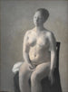 Mujer desnuda sentada - Vilhelm Hammershøi — vista de la obra