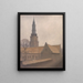 la iglesia de San Pedro de Copenhague - Vilhelm Hammershøi — cuadro enmarcado en la pared