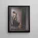 Mujer desnuda de pie - Vilhelm Hammershøi — cuadro enmarcado en la pared