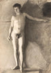 a standing male model - Vilhelm Hammershøi — artwork view