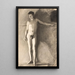 a standing male model - Vilhelm Hammershøi — framed artwork on a wall