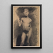 Young nude boy, model study - Vilhelm Hammershøi — framed artwork on a wall