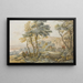 Paisaje italianizante con viajeros según Jan Both - Vincent Jansz van der Vinne — cuadro enmarcado en la pared