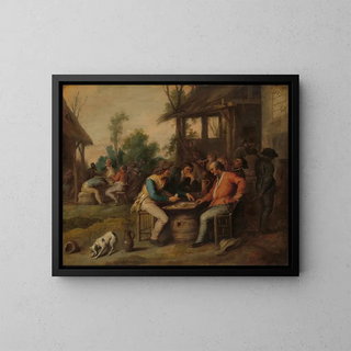 Vincent Mal II - Two Men Arguing over Cards outside a Country Inn.webp