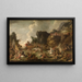 Pharaoh and His Army Engulfed in the Red Sea - Vincent Malo — framed artwork on a wall
