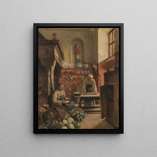 Vincent Stoltenberg Lerche - Two monks in the monastery kitchen.webp
