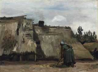 Vincent van Gogh - A Peasant Woman Digging in Front of Her Cottage.webp