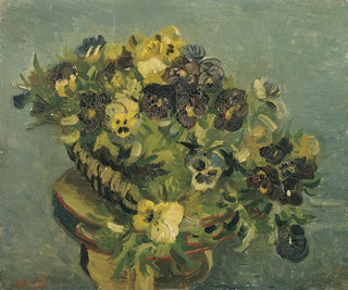 Vincent van Gogh - Basket of pansies on a small table.webp