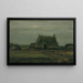 cerrado con montones de turba - Vincent van Gogh — cuadro enmarcado en la pared