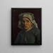 Cabeza de mujer 2 - Vincent van Gogh — cuadro enmarcado en la pared