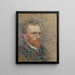 Autorretrato (Conflicto de casos) - Vincent van Gogh — cuadro enmarcado en la pared