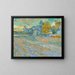 Vista del asilo y de la capilla Saint-Paul de Mausole en Saint-Rémy - Vincent van Gogh — cuadro enmarcado en la pared