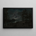 Crossed attacking the Punia castle - Vincentas Dmachauskas — framed artwork on a wall
