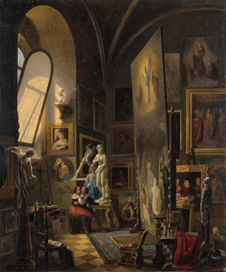 Vincenzo Abbati - Raphael and his Muse in the Atelier.webp