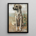 Sitting dog - Vincenzo Gemito — framed artwork on a wall