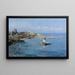 Pueblo junto al mar - Vincenzo Loria — cuadro enmarcado en la pared
