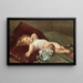 Bebé dormido - Virgilio Tojetti — cuadro enmarcado en la pared