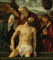 La Lamentación con la Virgen y los santos José de Arimatea y Juan Evangelista - Vittore Carpaccio — vista de la obra