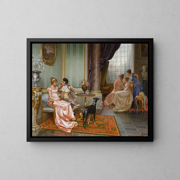 Admiración - Vittorio Reggianini — cuadro enmarcado en la pared