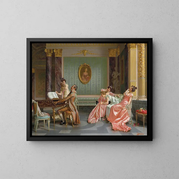 El Recital - Vittorio Reggianini — cuadro enmarcado en la pared