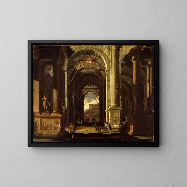 La Adoración de los pastores - Viviano Codazzi — cuadro enmarcado en la pared