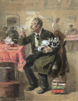 Vladimir Egorovich Makovsky - Tea drinking.webp