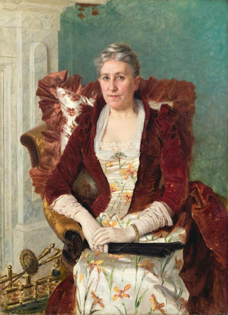Vlaho Bukovac - Portrait of Anne Hepburn.webp