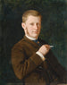 Retrato de un caballero - Vlaho Bukovac — vista de la obra