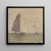 Velero y barca en el Elba - Henning Edens — cuadro enmarcado en la pared