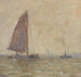 Velero y barca en el Elba - Henning Edens — vista de la obra