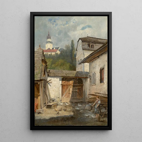 Vojtech Angyal - Courtyard in Kremnica.webp