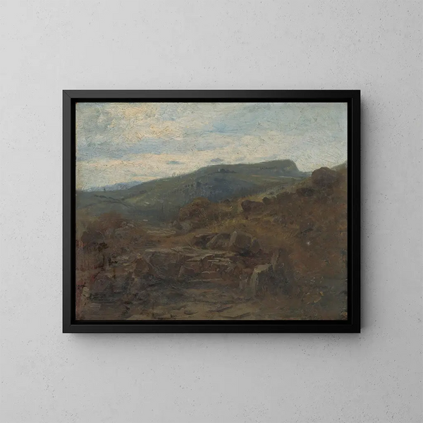 Paisaje alrededor de Kremnica - Vojtech Angyal — cuadro enmarcado en la pared
